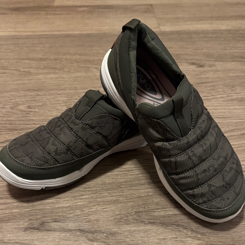Ryka Women's Slip-On Quilted Sneakers - Olive